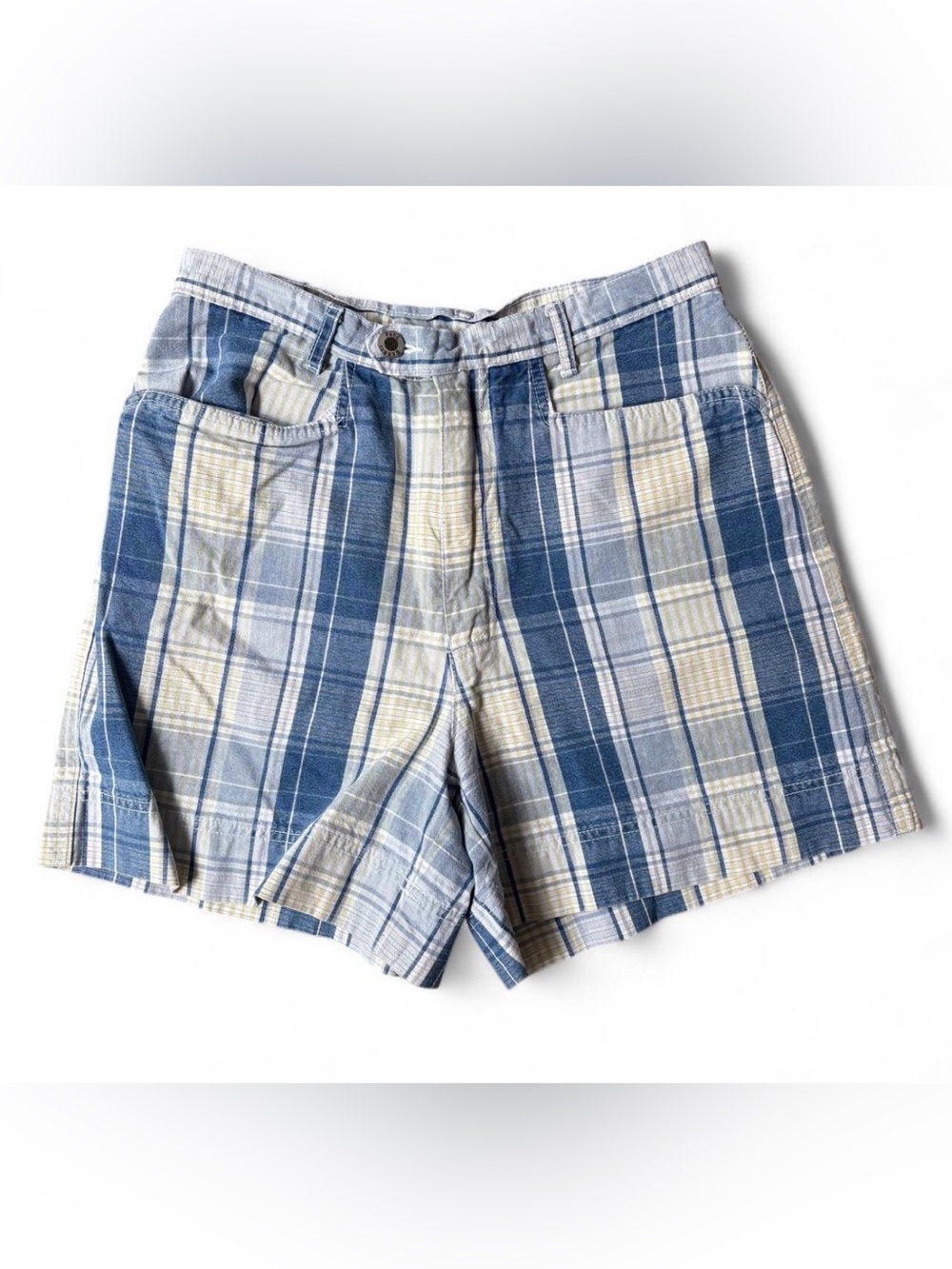 Vintage 90s Plaid High Waisted Jorts Checkered Mom Shorts Sz 6